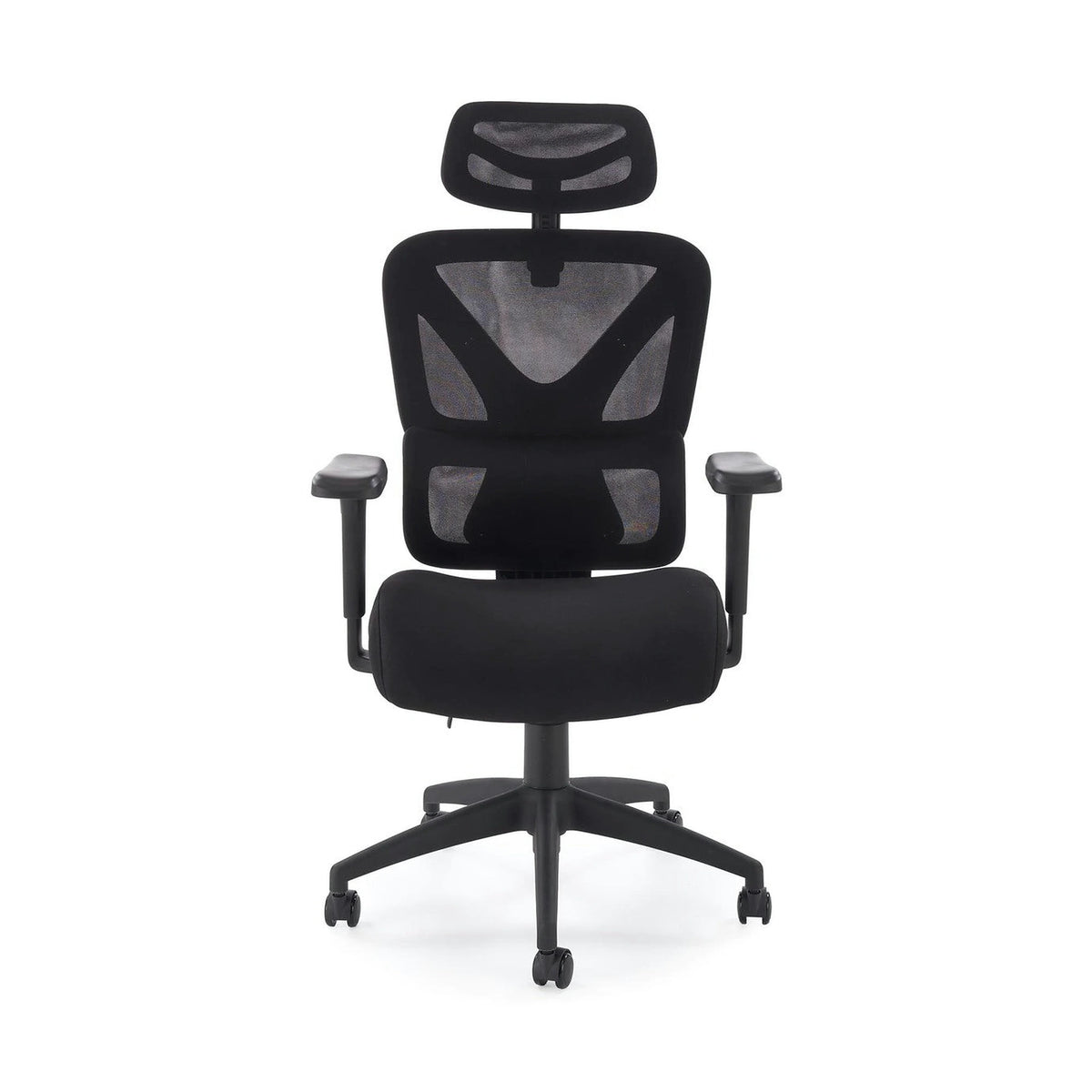 Scaun birou ASTRAL, negru, stofa clasica/plasa, 66x71x123-130 cm