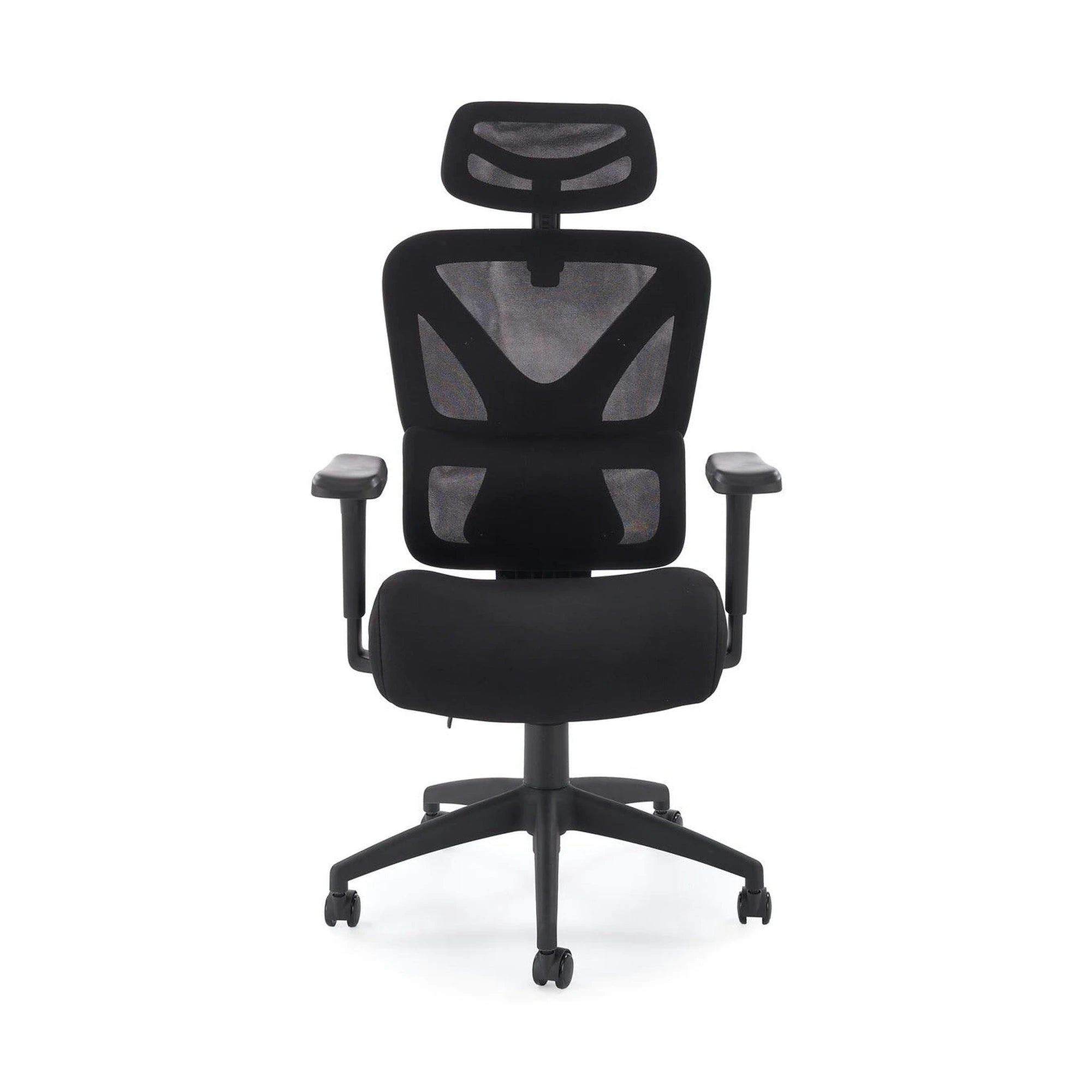 Scaun birou ASTRAL, negru, stofa clasica/plasa, 66x71x123-130 cm