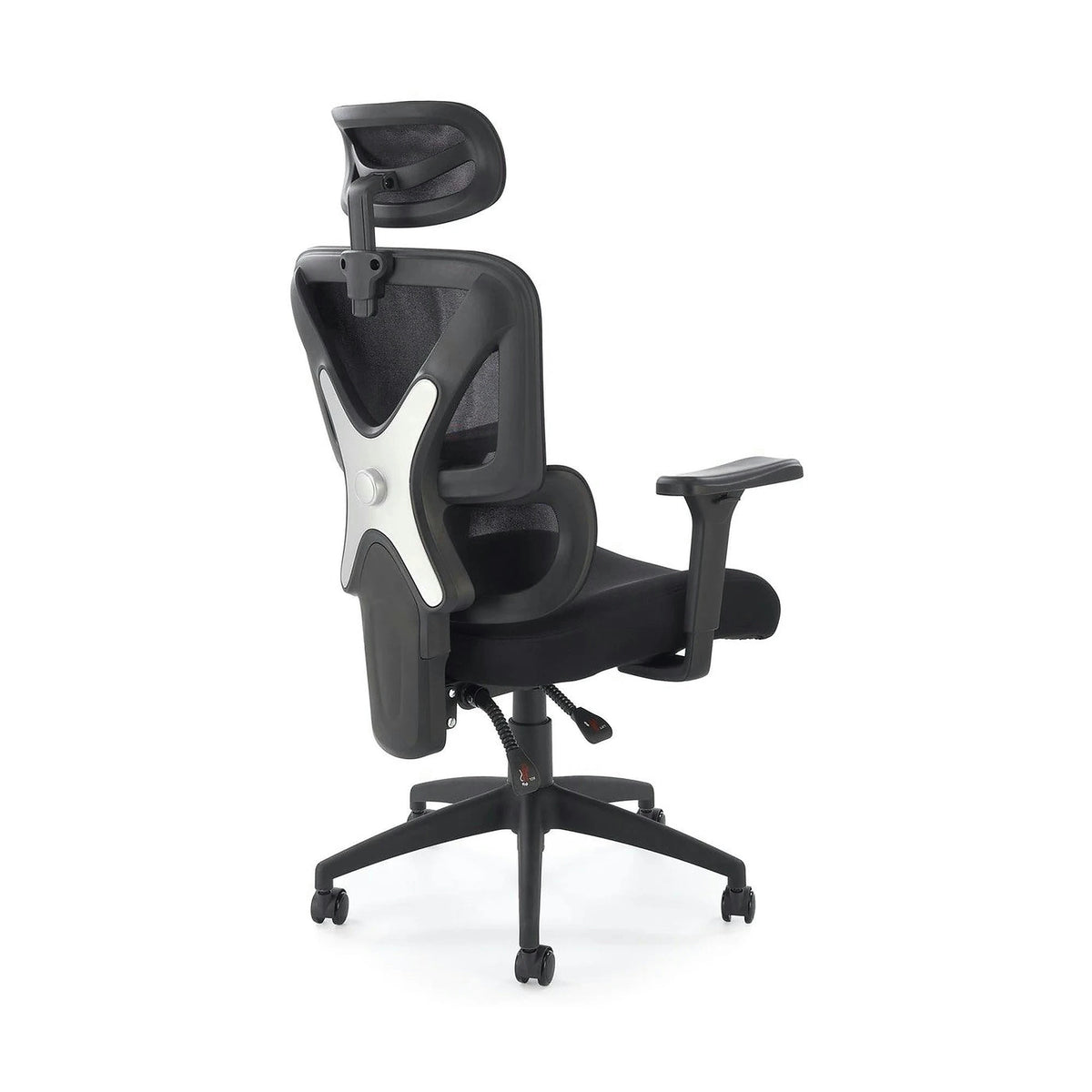 Scaun birou ASTRAL, negru, stofa clasica/plasa, 66x71x123-130 cm