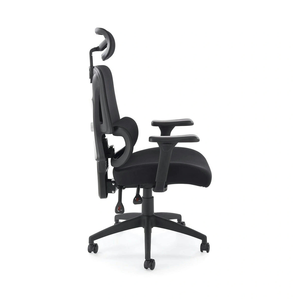 Scaun birou ASTRAL, negru, stofa clasica/plasa, 66x71x123-130 cm