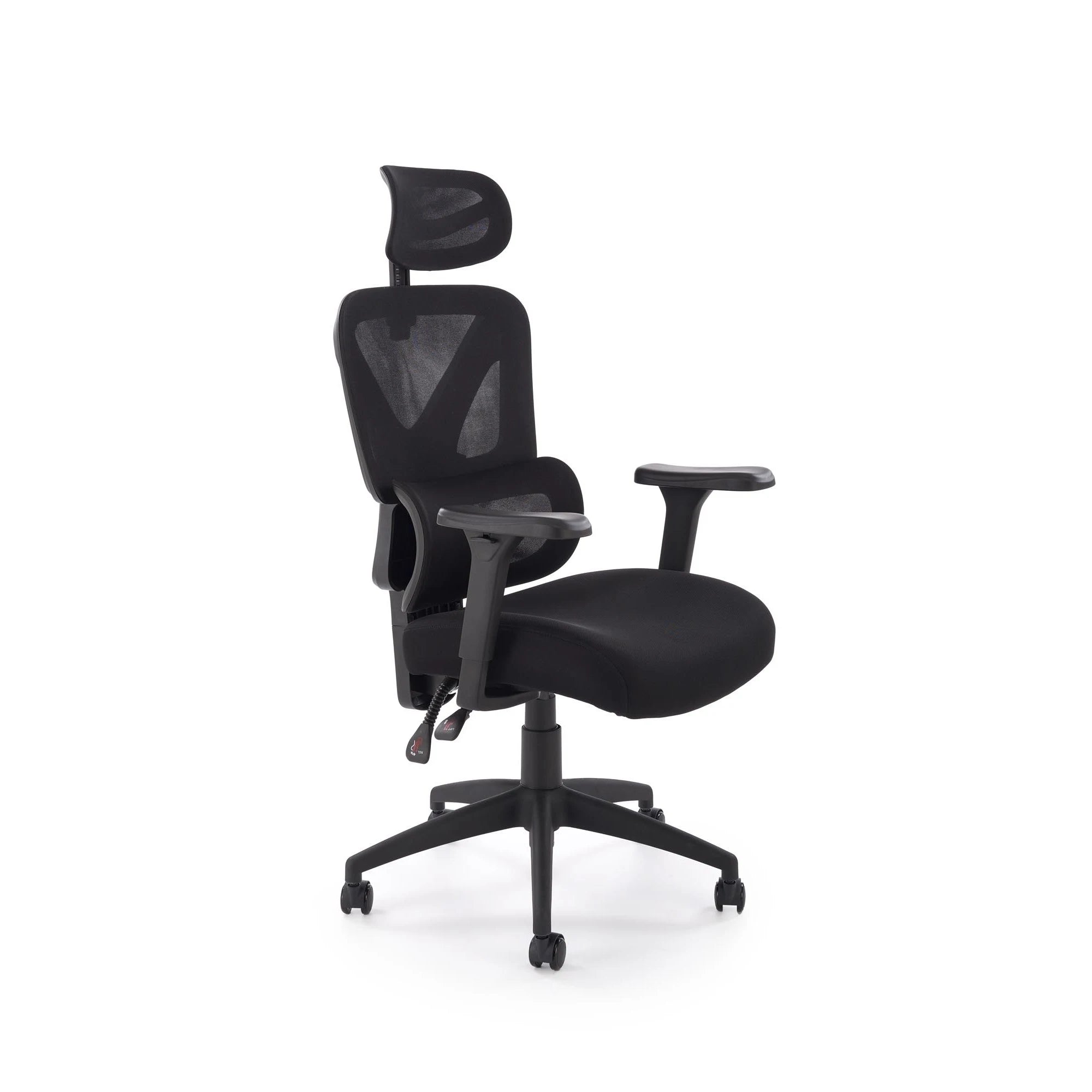 Scaun birou ASTRAL, negru, stofa clasica/plasa, 66x71x123-130 cm