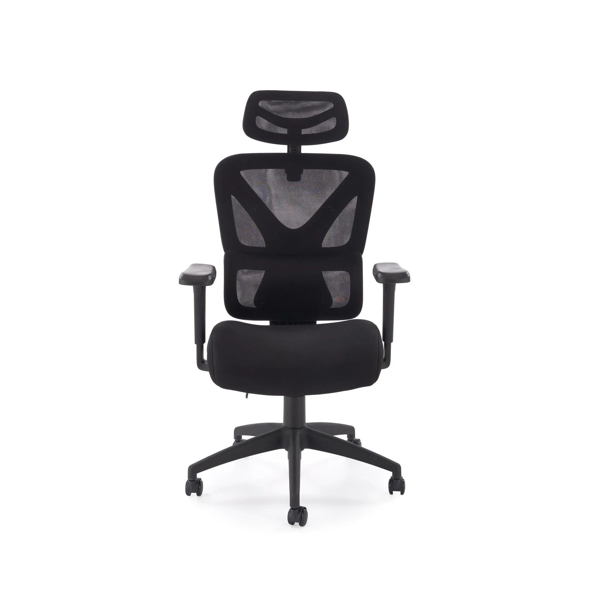 Scaun birou ASTRAL, negru, stofa clasica/plasa, 66x71x123-130 cm