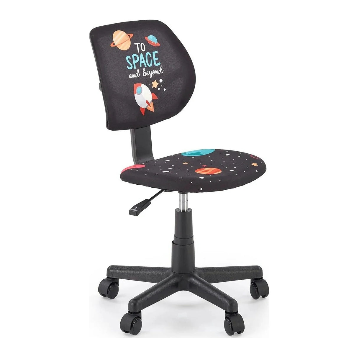 Scaun birou BINGO, negru, stofa clasica/polipropilena, 39x48x79-90 cm