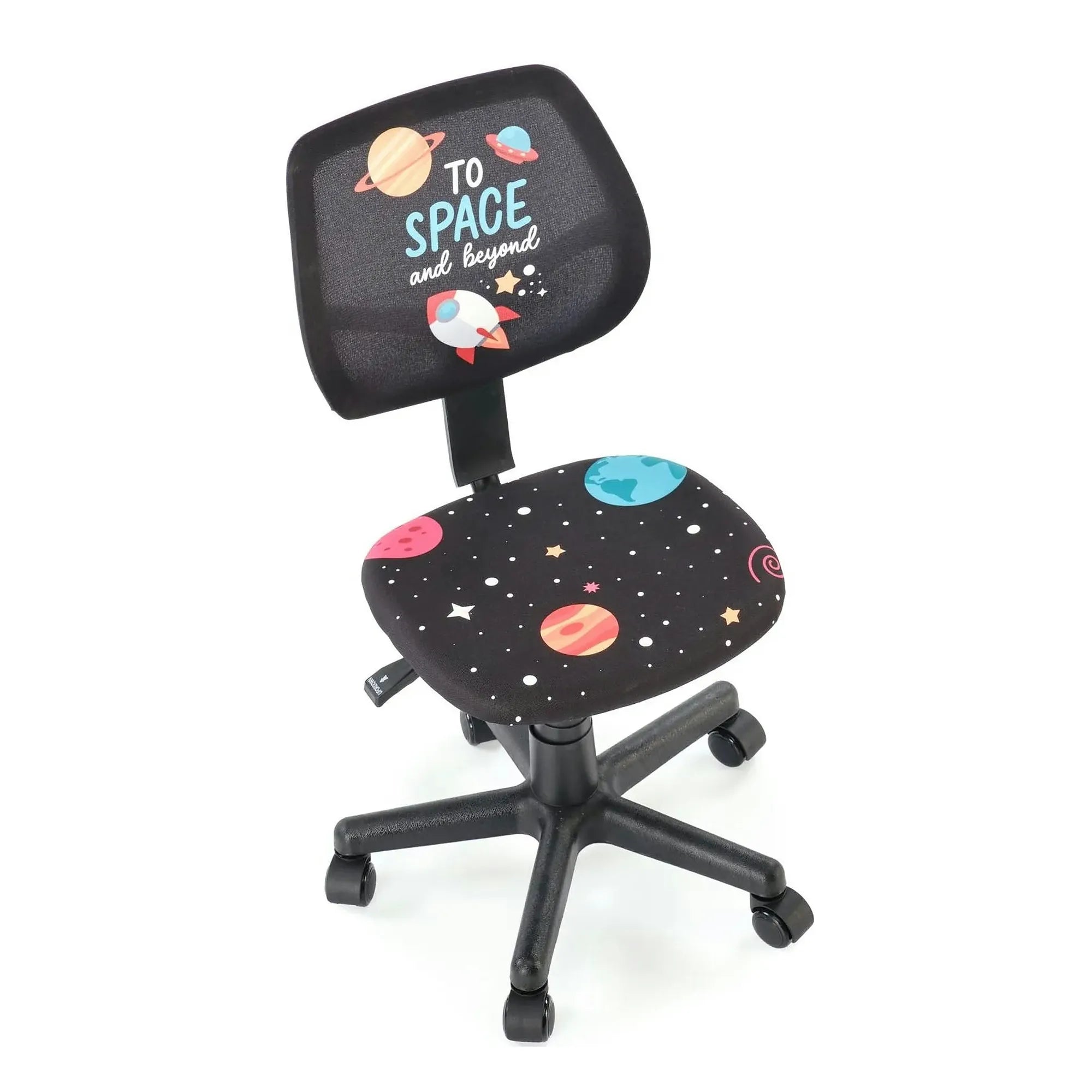 Scaun birou BINGO, negru, stofa clasica/polipropilena, 39x48x79-90 cm