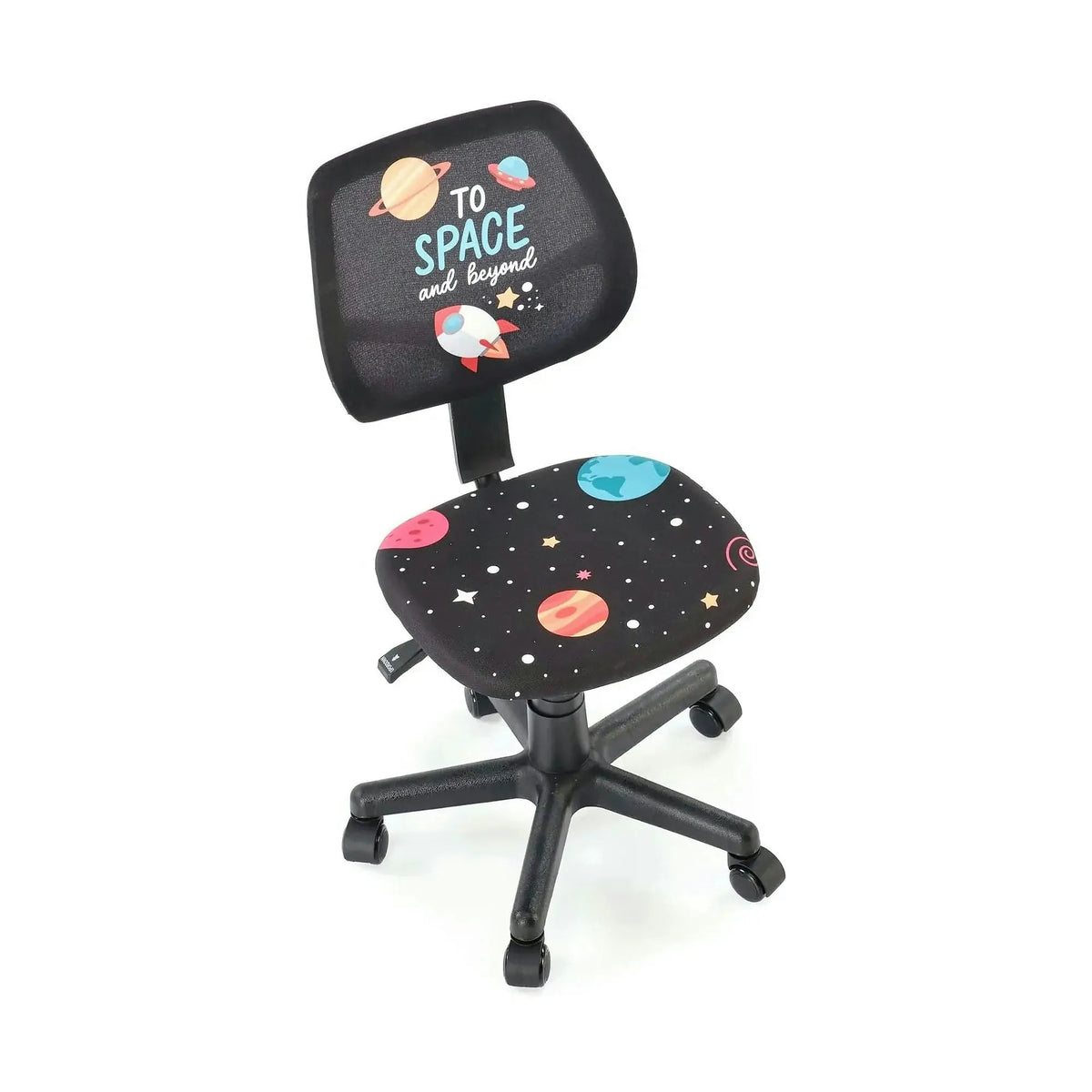 Scaun birou BINGO, negru, stofa clasica/polipropilena, 39x48x79-90 cm