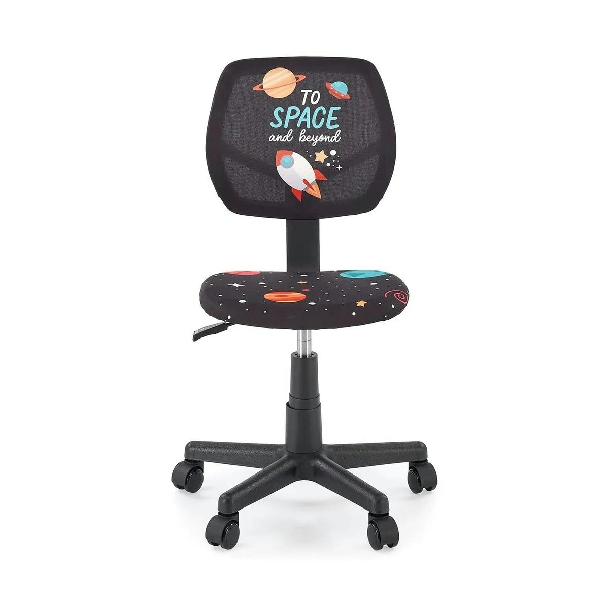 Scaun birou BINGO, negru, stofa clasica/polipropilena, 39x48x79-90 cm
