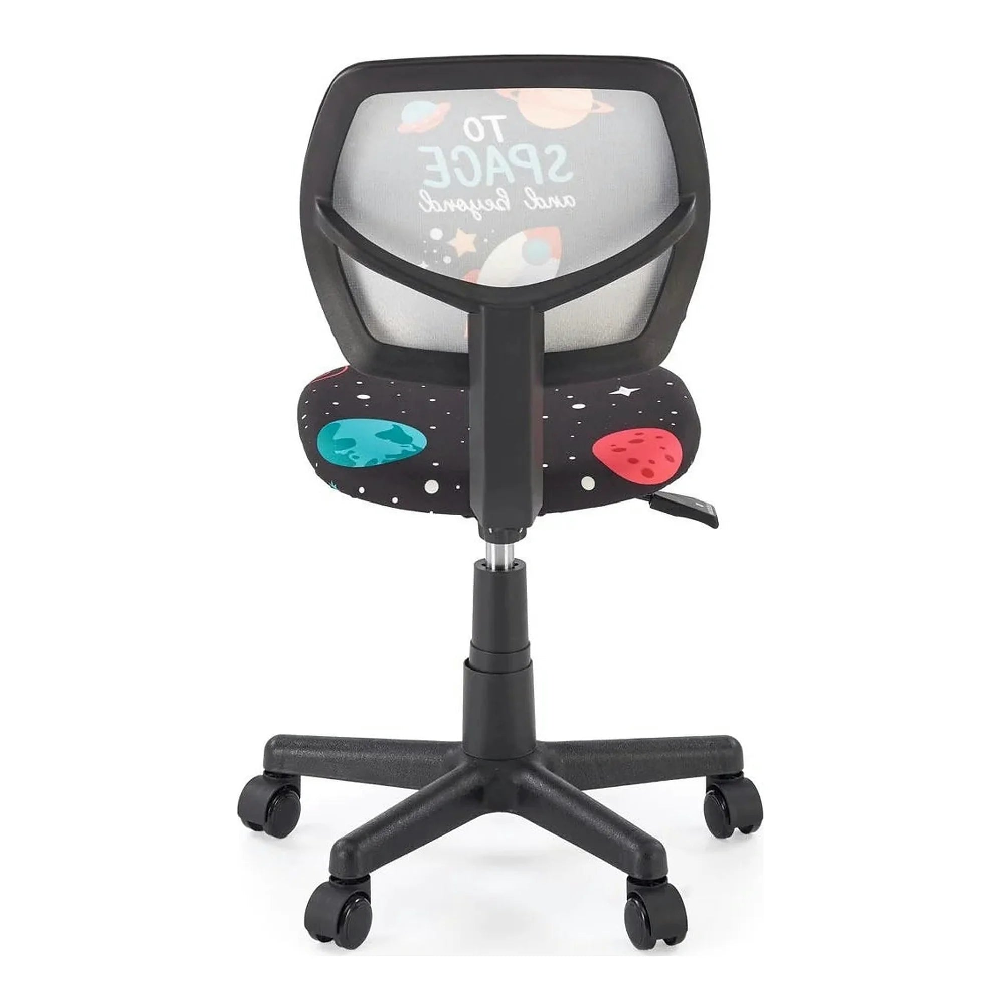 Scaun birou BINGO, negru, stofa clasica/polipropilena, 39x48x79-90 cm