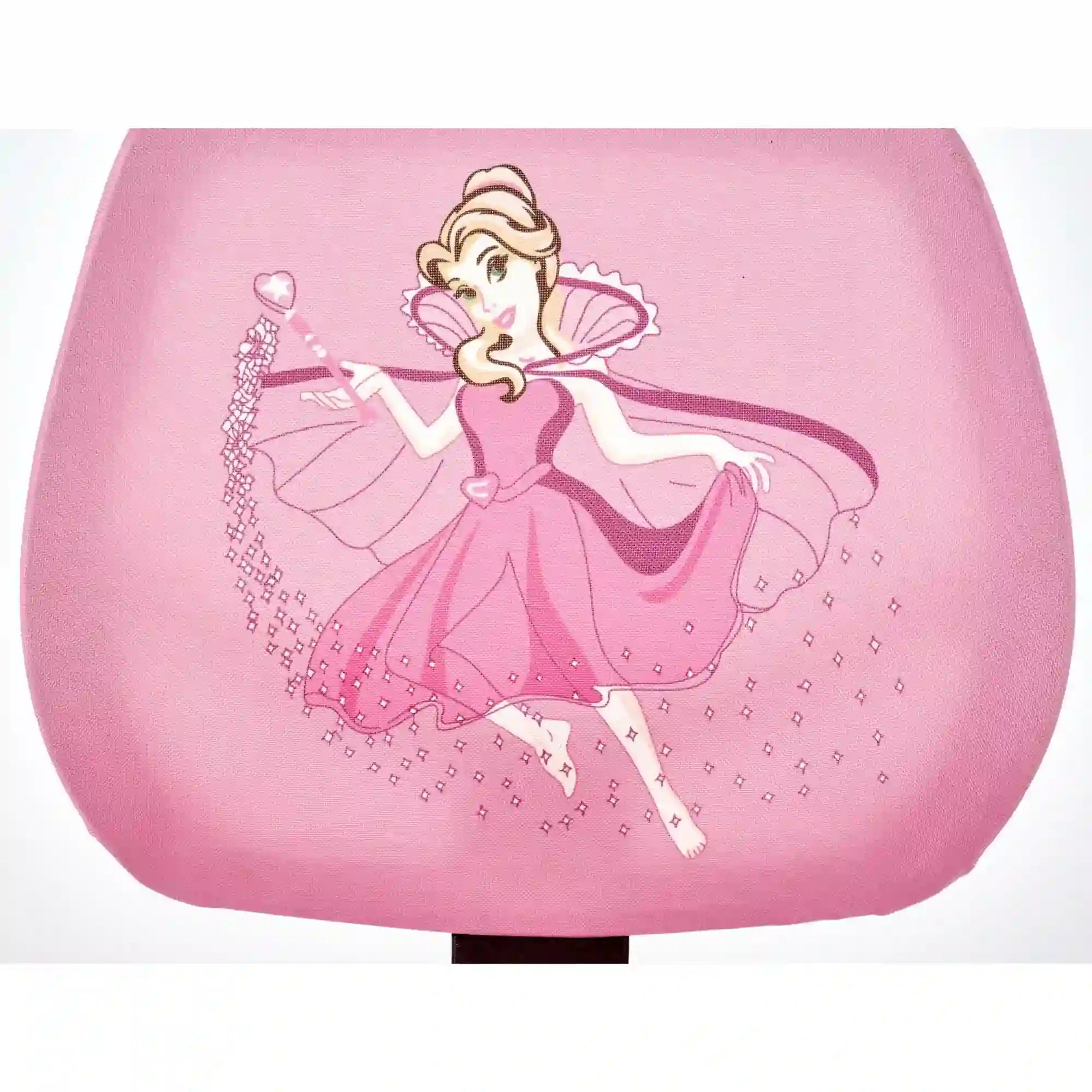 Scaun birou BINGO, roz/negru, stofa clasica/polipropilena, 39x48x79/90 cm