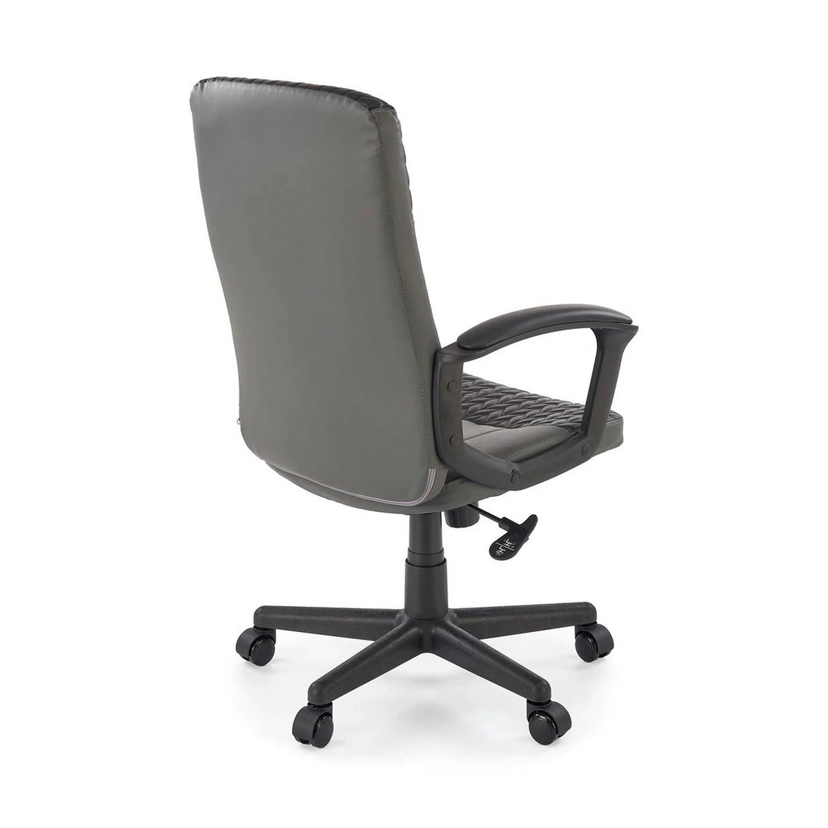 Scaun birou BJORN, negru, piele ecologica, 58x57x100/112 cm