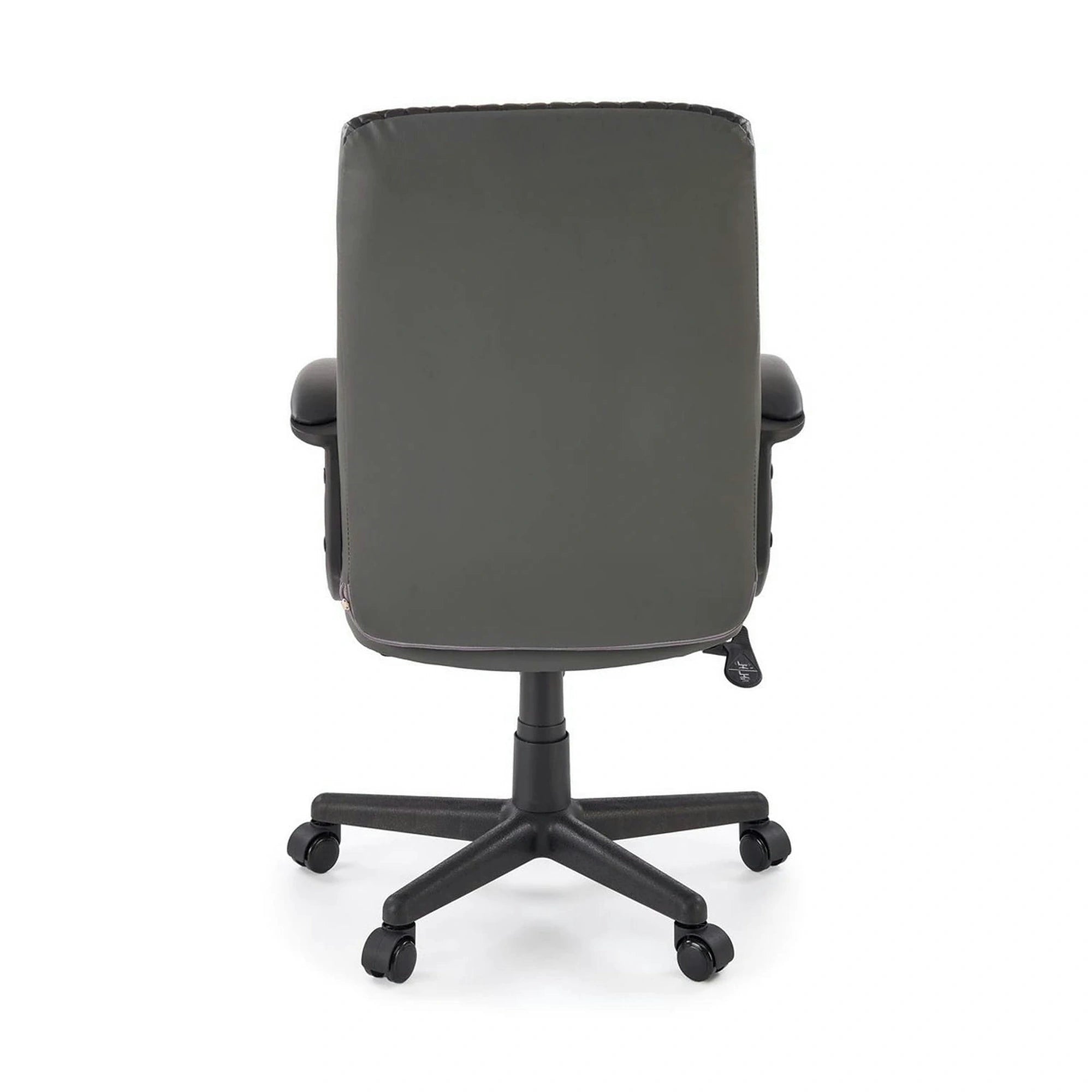 Scaun birou BJORN, negru, piele ecologica, 58x57x100/112 cm