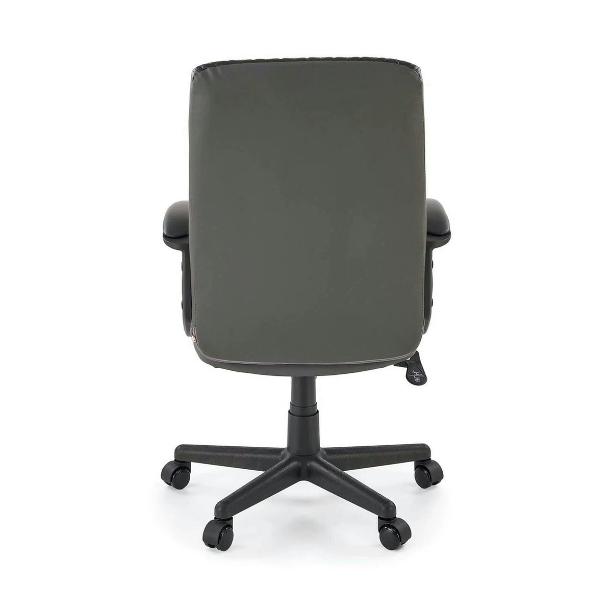 Scaun birou BJORN, negru, piele ecologica, 58x57x100/112 cm