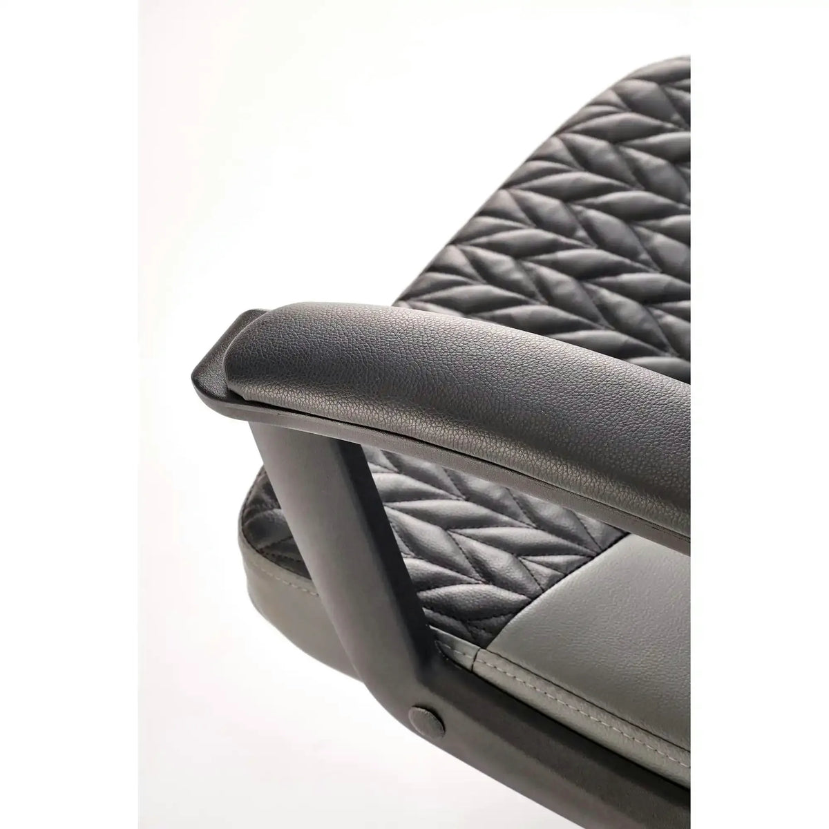 Scaun birou BJORN, negru, piele ecologica, 58x57x100/112 cm