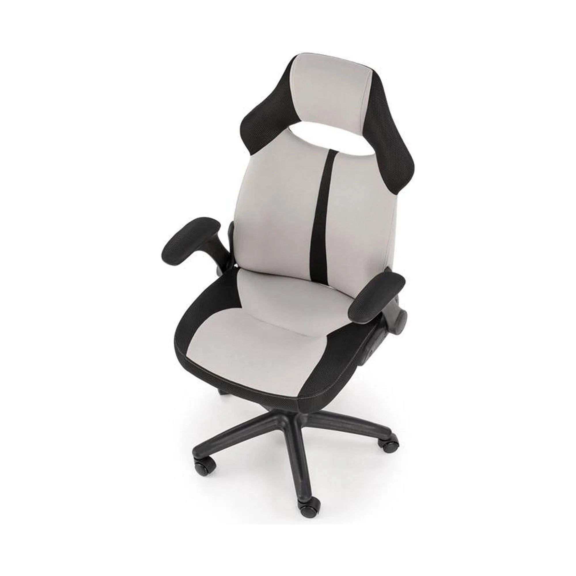 Scaun birou BLOOM, gri/negru, stofa clasica/metal, 65x48x110/120 cm