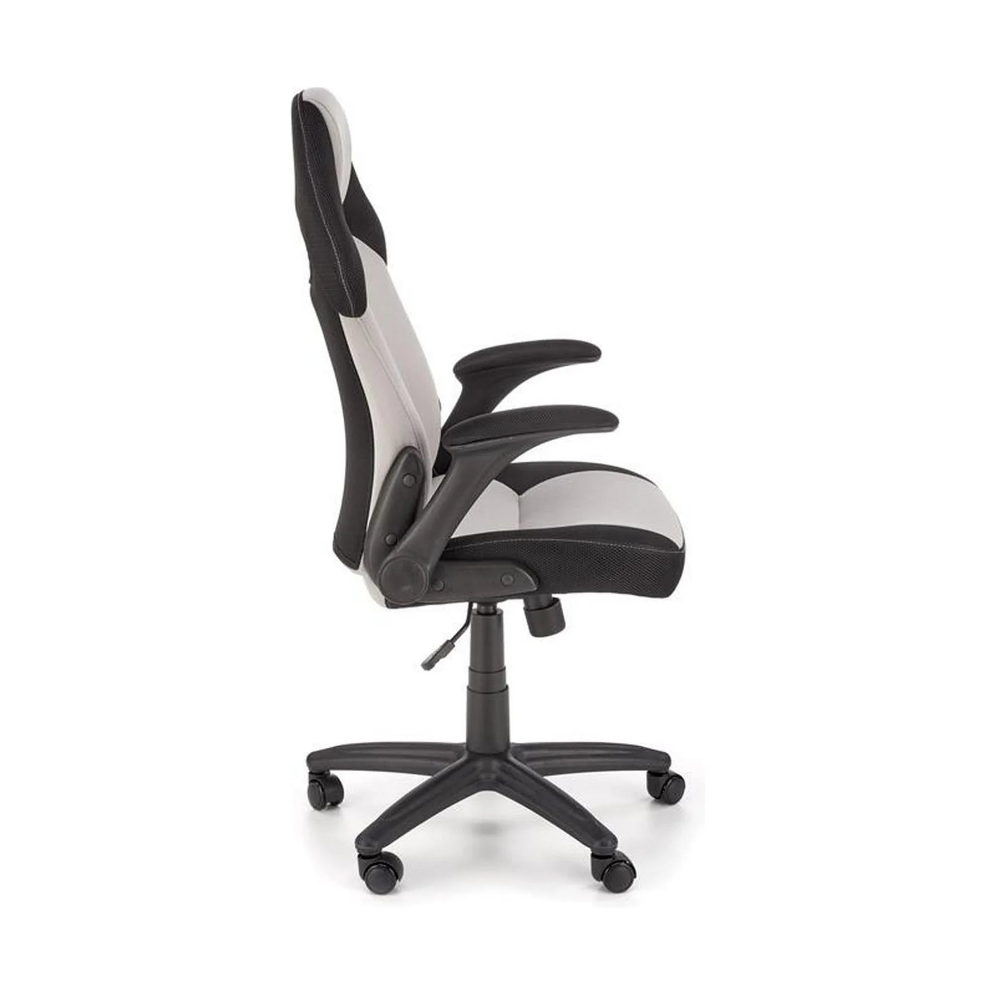 Scaun birou BLOOM, gri/negru, stofa clasica/metal, 65x48x110/120 cm