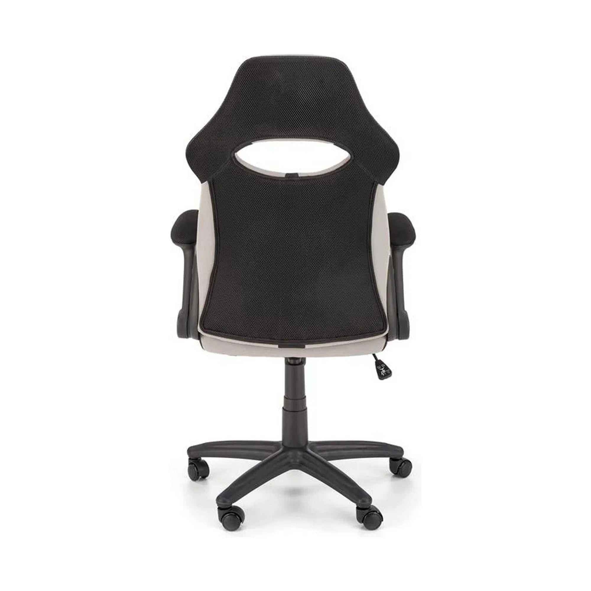 Scaun birou BLOOM, gri/negru, stofa clasica/metal, 65x48x110/120 cm