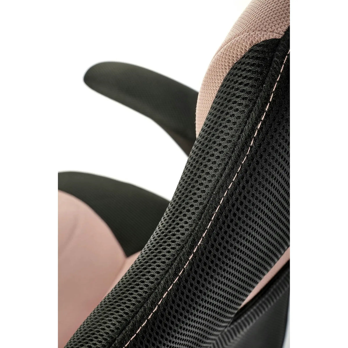 Scaun birou BLOOM, roz/negru, stofa clasica/metal, 65x60x110/120 cm
