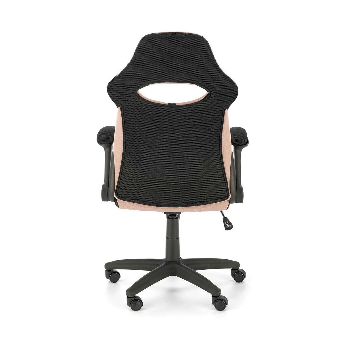 Scaun birou BLOOM, roz/negru, stofa clasica/metal, 65x60x110/120 cm