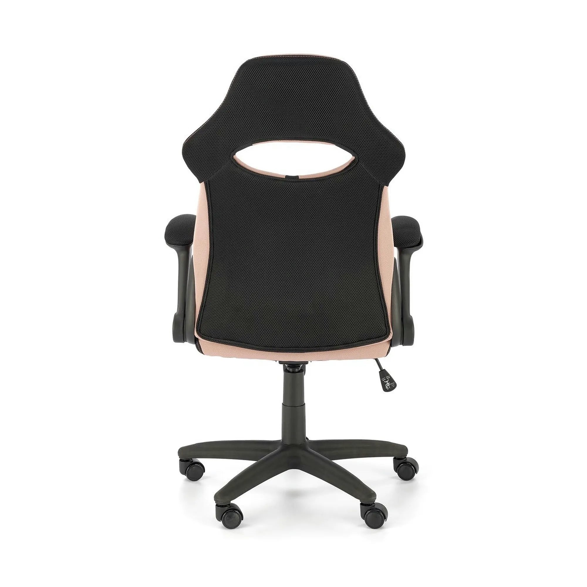 Scaun birou BLOOM, roz/negru, stofa clasica/metal, 65x60x110/120 cm