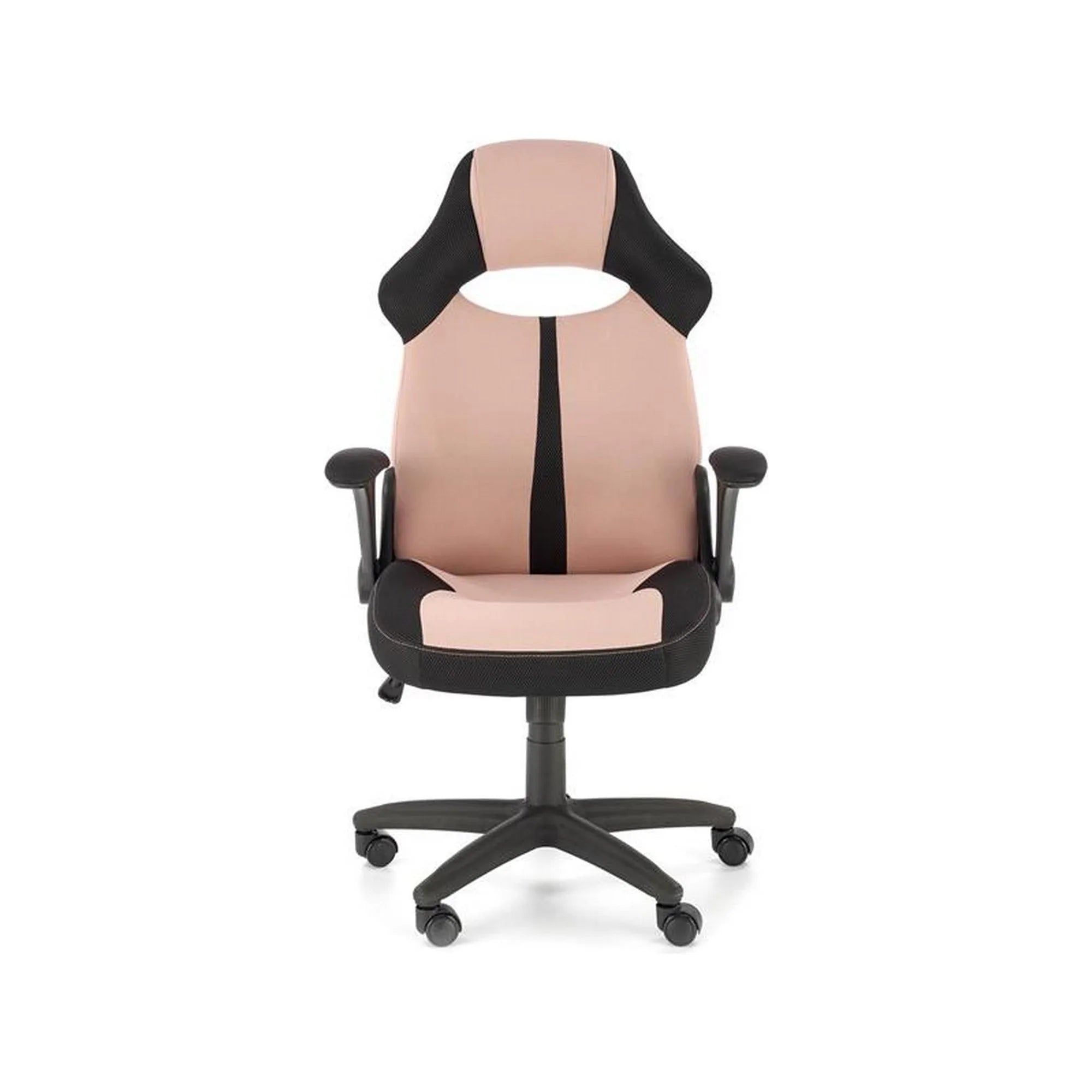 Scaun birou BLOOM, roz/negru, stofa clasica/metal, 65x60x110/120 cm