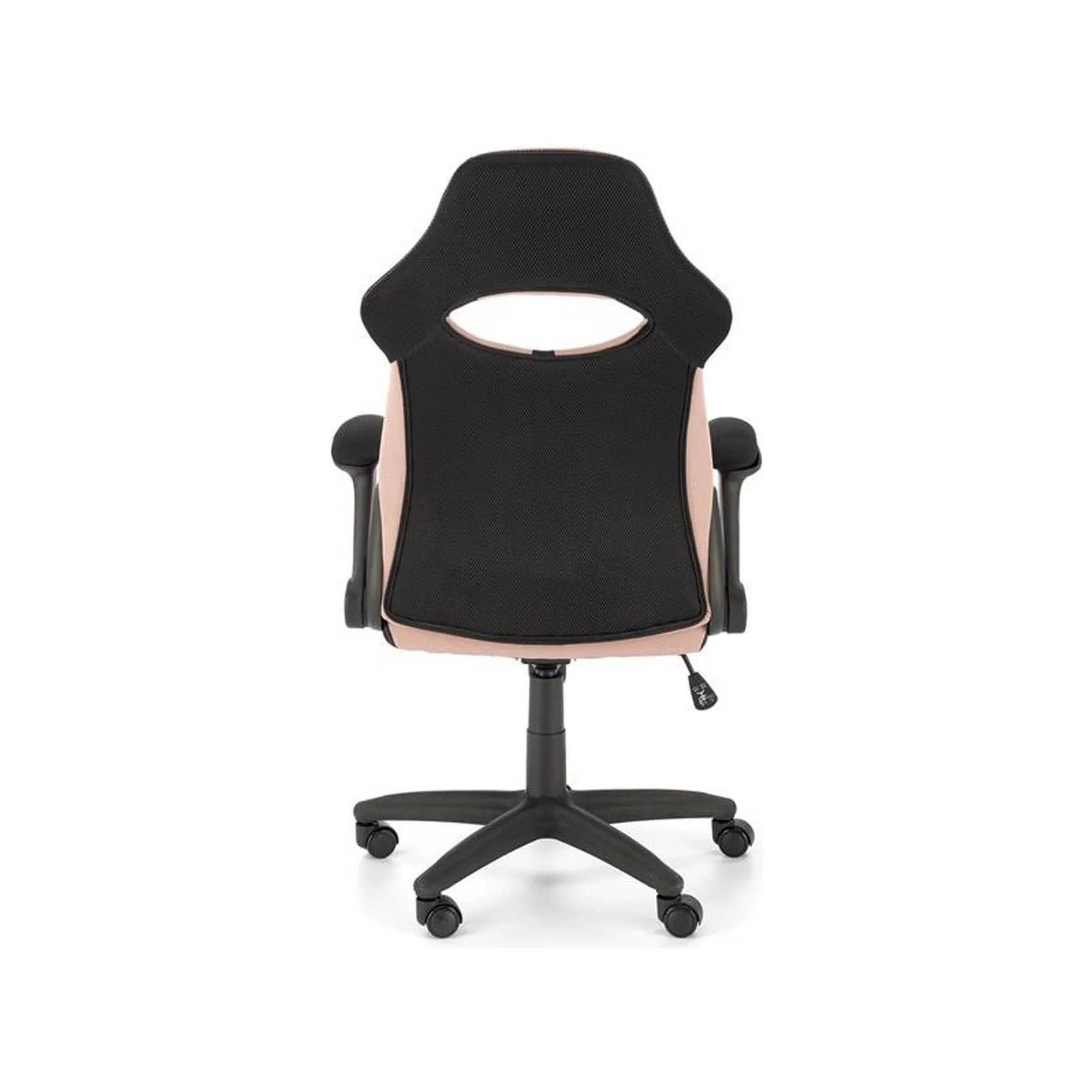 Scaun birou BLOOM, roz/negru, stofa clasica/metal, 65x60x110/120 cm