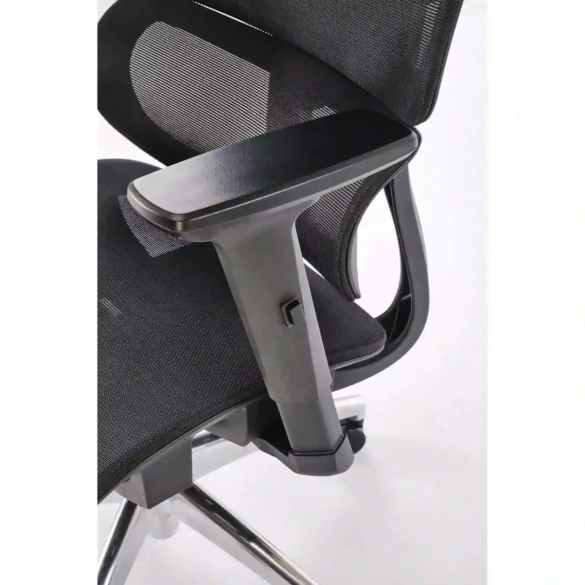 Scaun birou CASPER, negru/crom, plasa/polipropilena, 63x70x115/125 cm