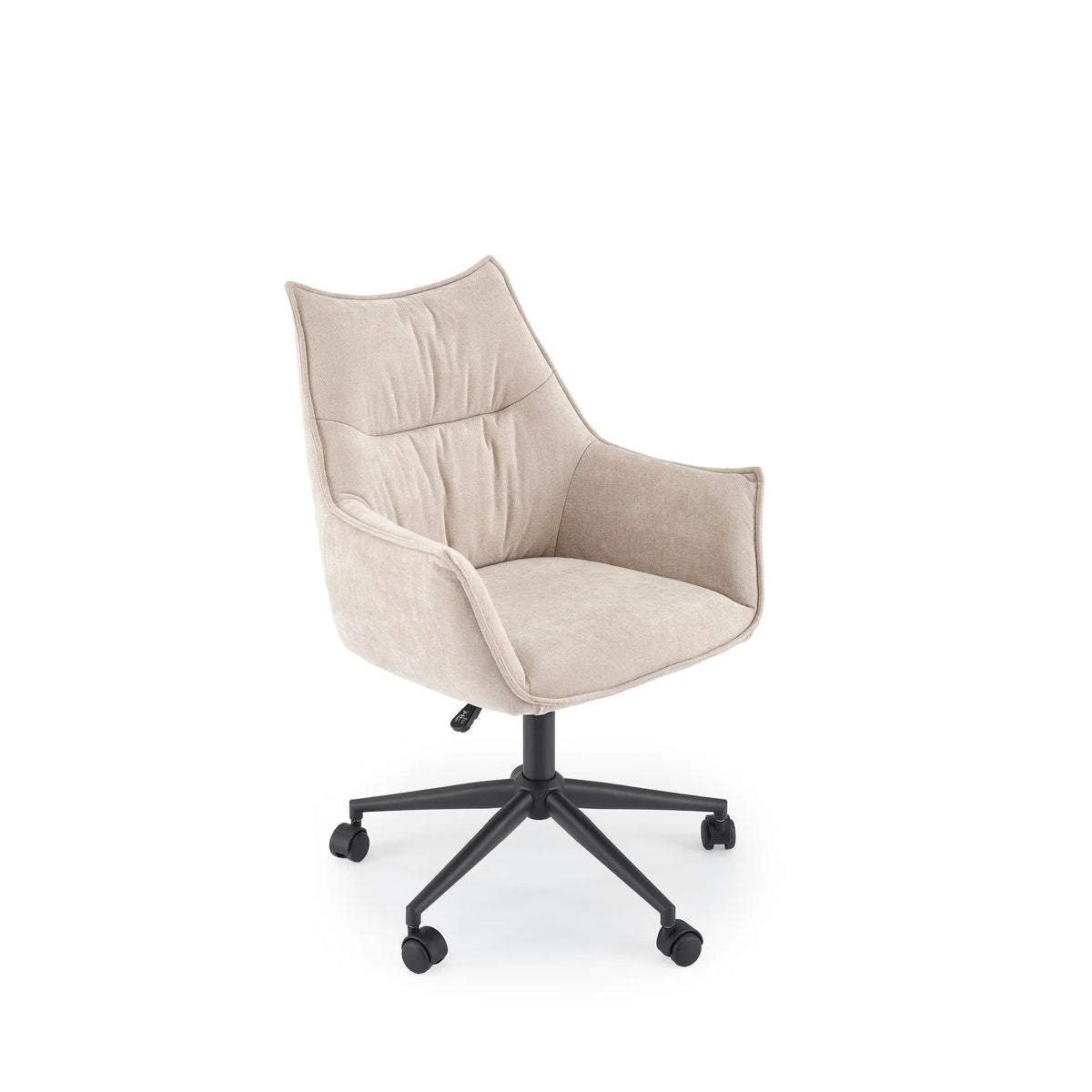 Scaun birou CLIO, bej/negru, stofa clasica/metal, 62x64x91/99 cm