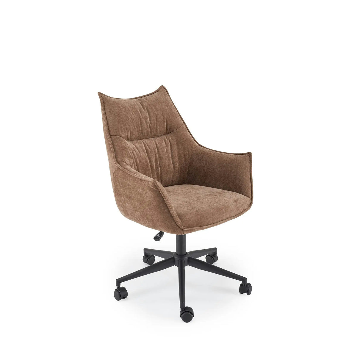 Scaun birou CLIO, maro/negru, stofa clasica/metal, 62x64x91/99 cm