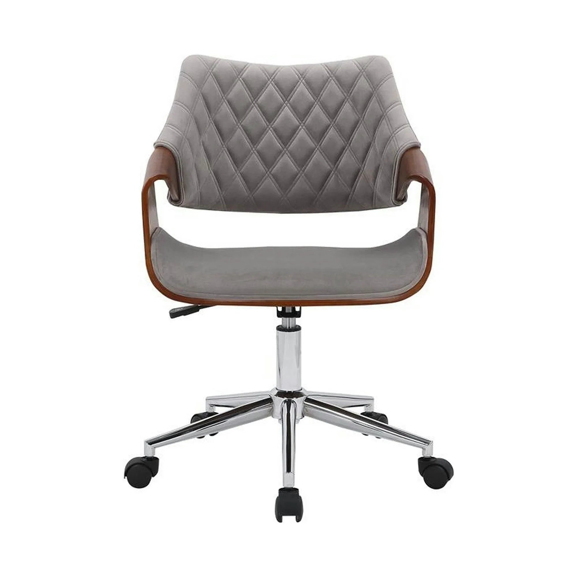 Scaun birou COLT, gri/maro/crom, stofa catifelata/placaj, 58x64x80/90 cm