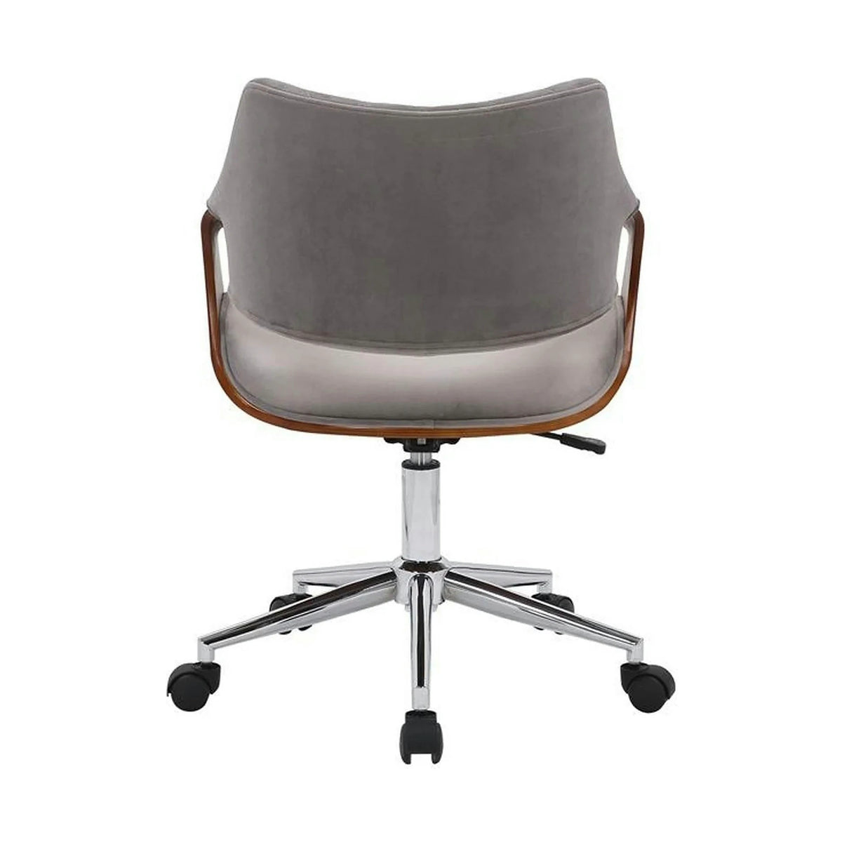 Scaun birou COLT, gri/maro/crom, stofa catifelata/placaj, 58x64x80/90 cm