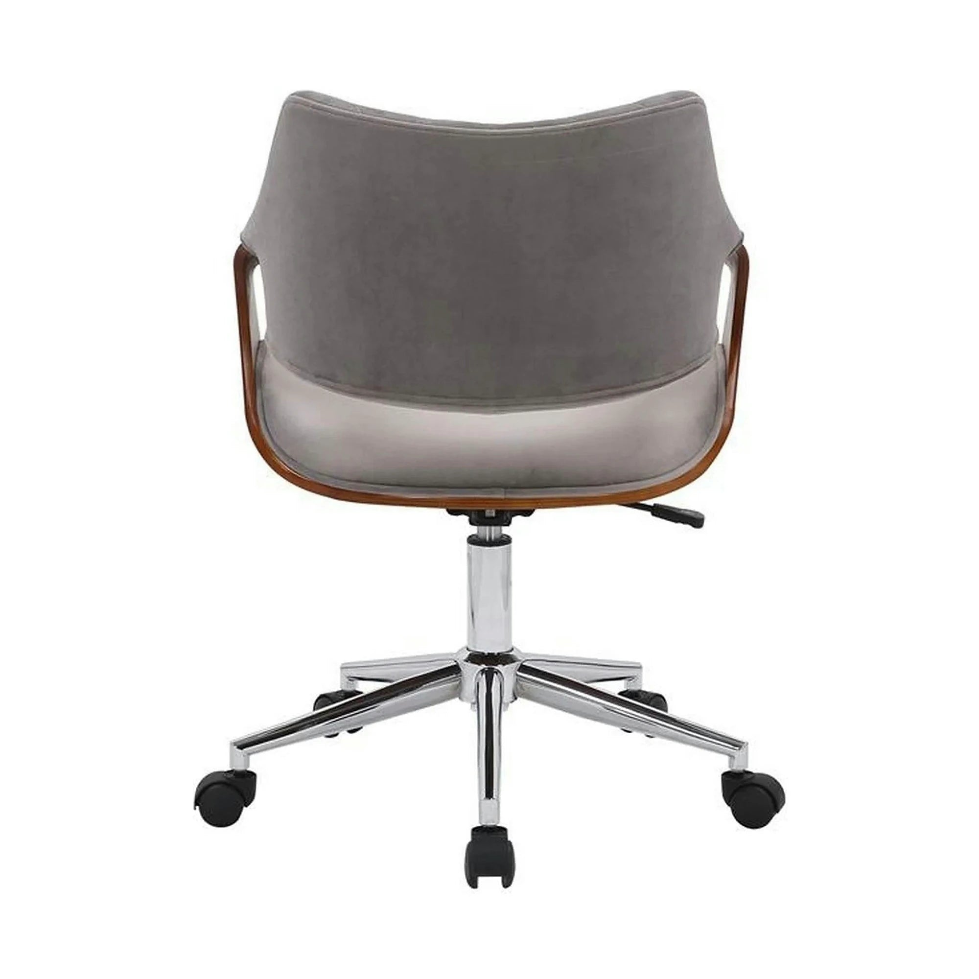 Scaun birou COLT, gri/maro/crom, stofa catifelata/placaj, 58x64x80/90 cm