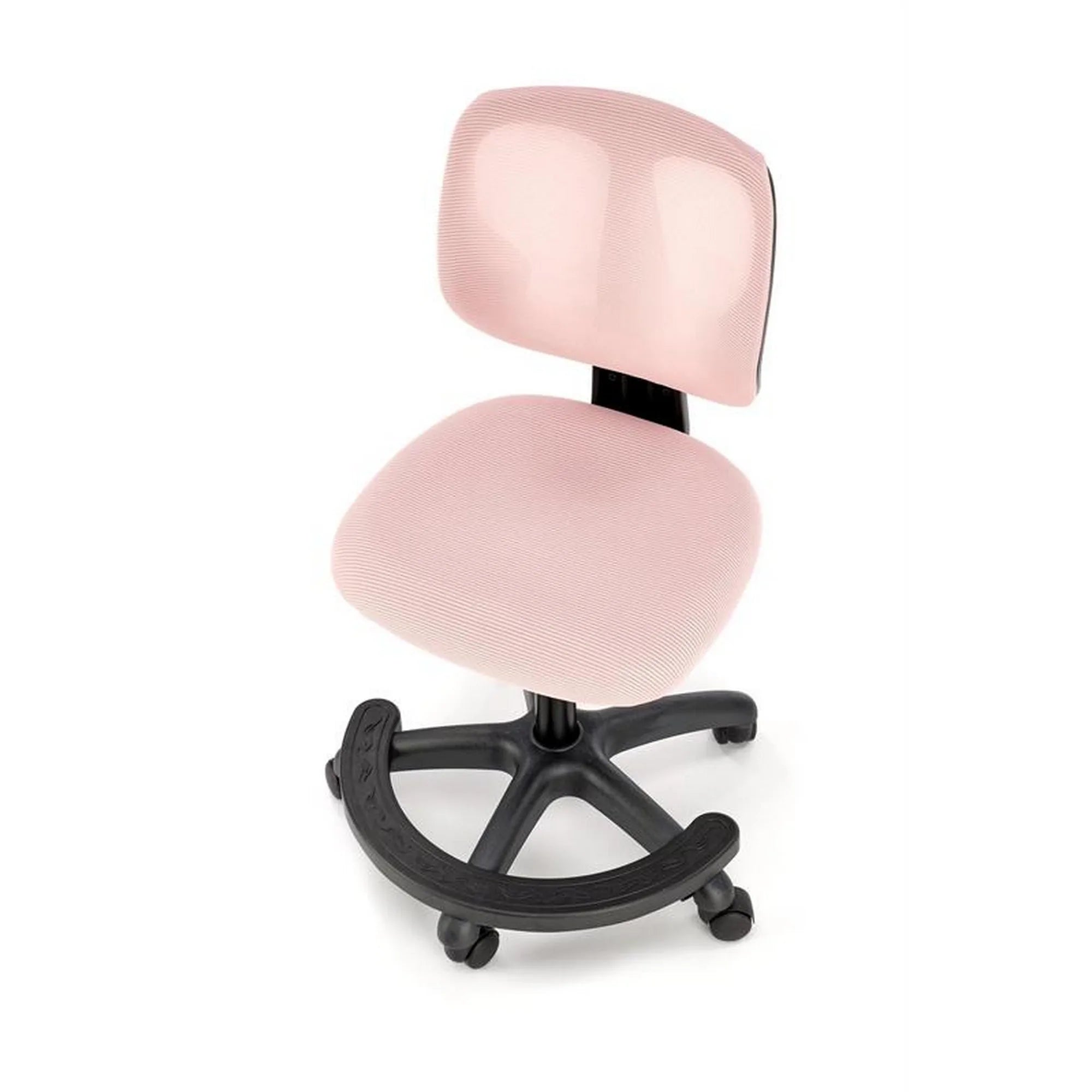 Scaun birou copii NANI, roz/negru, stofa/plasa, 52x56x85-95 cm