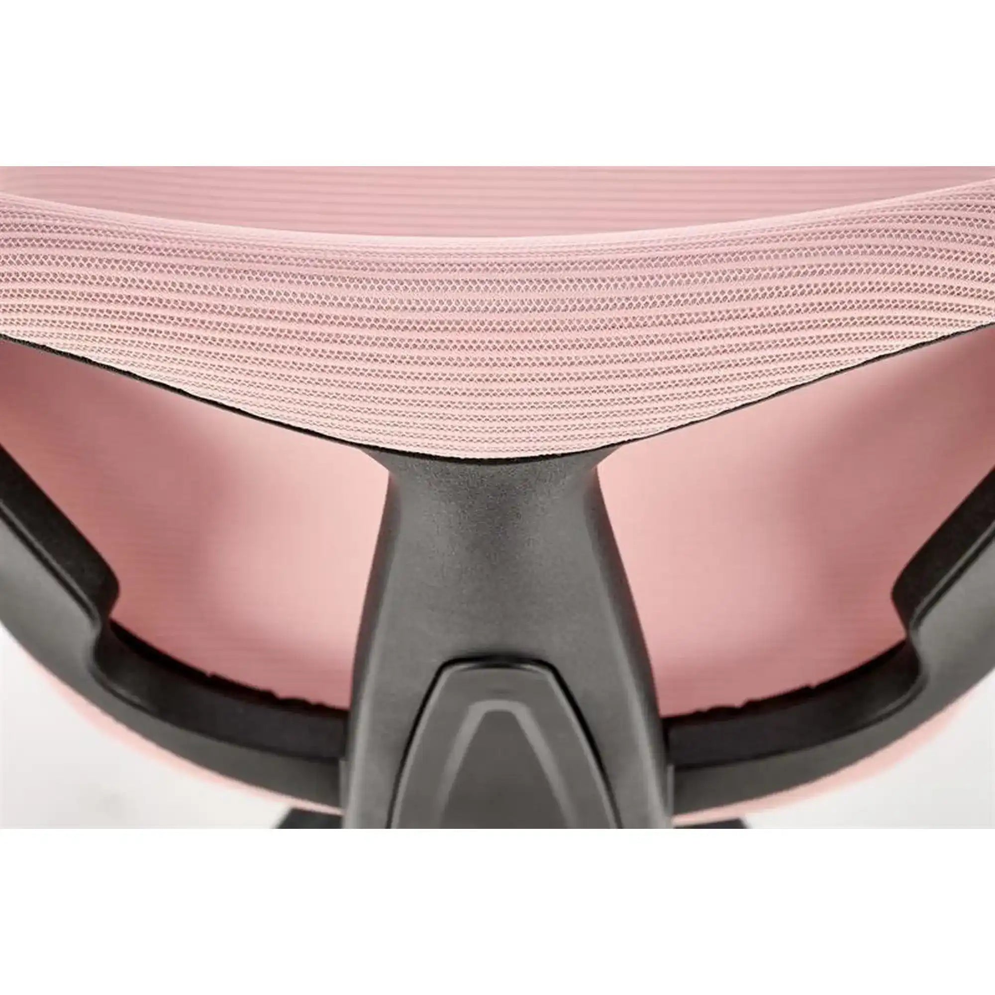 Scaun birou copii NANI, roz/negru, stofa/plasa, 52x56x85-95 cm