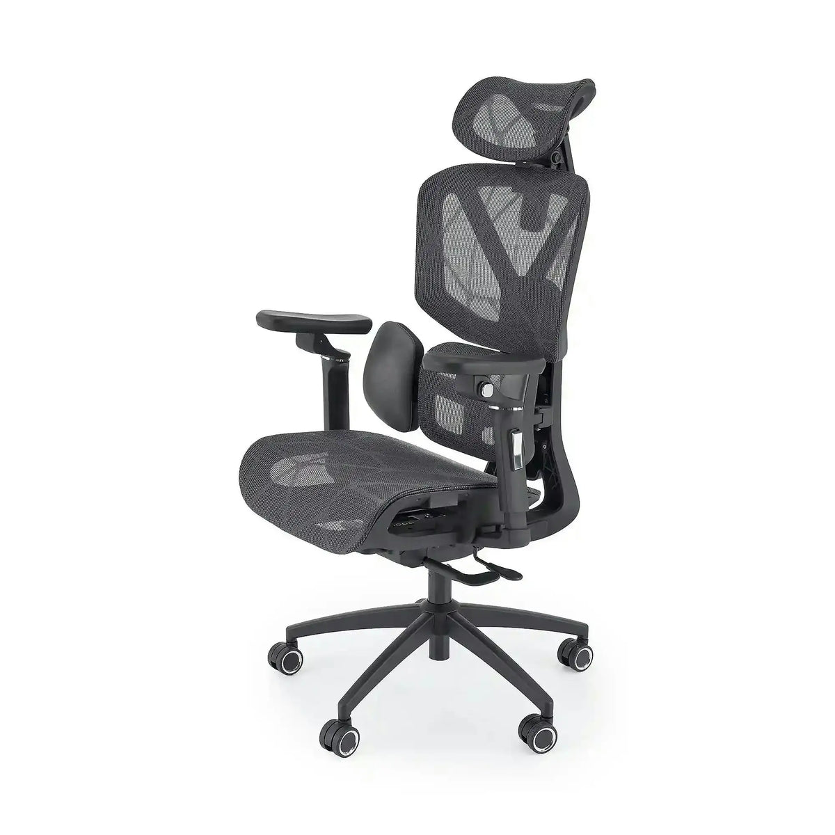 Scaun birou CUBUS, negru, 65x70x128/138 cm