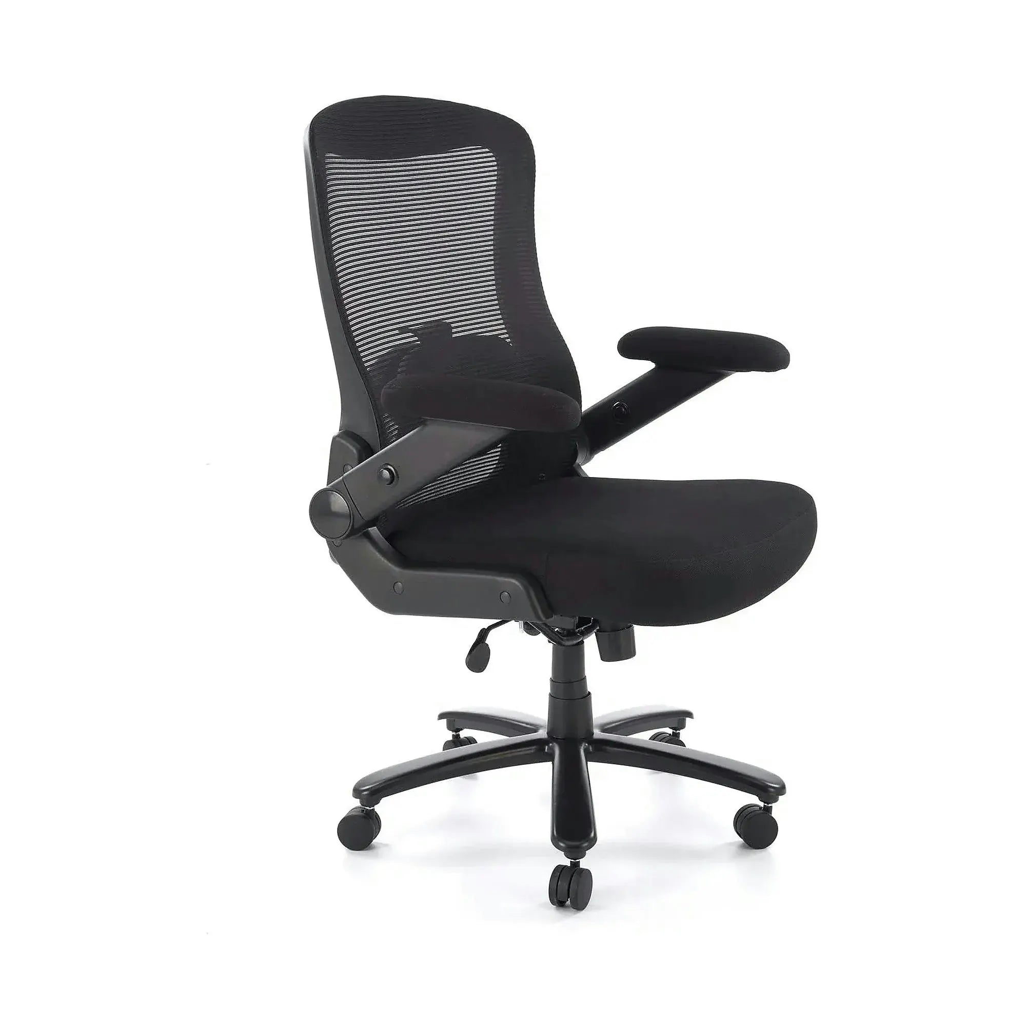 Scaun birou CYBORG, negru, stofa clasica/metal, 80x74x111/117 cm