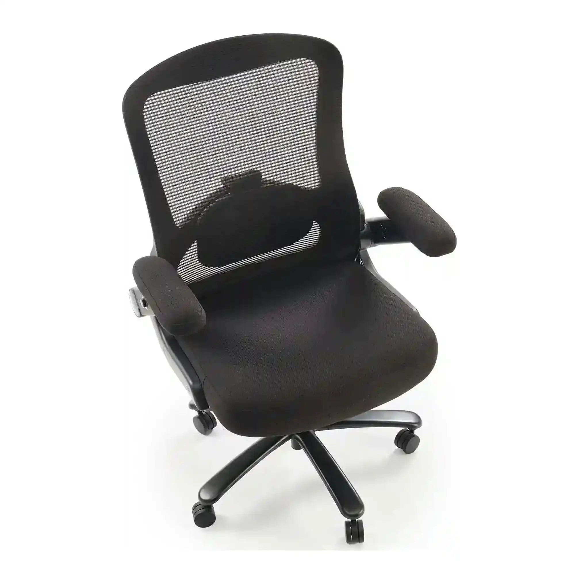 Scaun birou CYBORG, negru, stofa clasica/metal, 80x74x111/117 cm