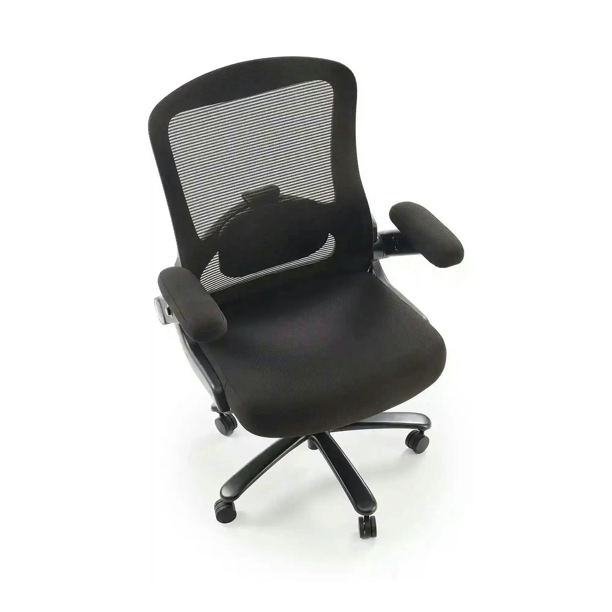Scaun birou CYBORG, negru, stofa clasica/metal, 80x74x111/117 cm