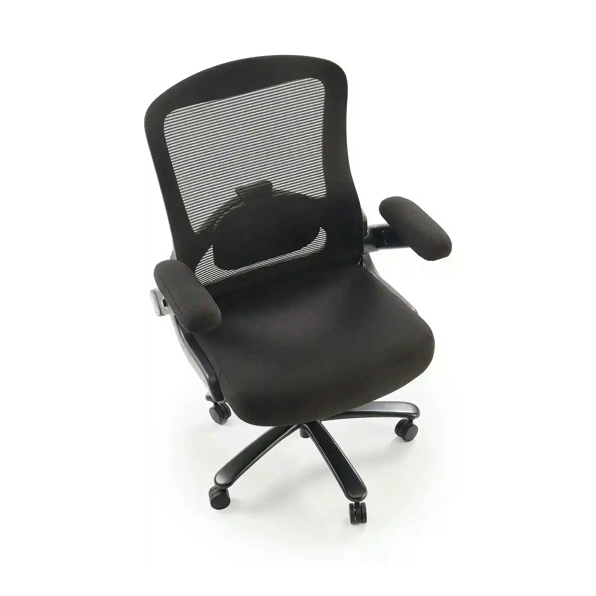 Scaun birou CYBORG, negru, stofa clasica/metal, 80x74x111/117 cm