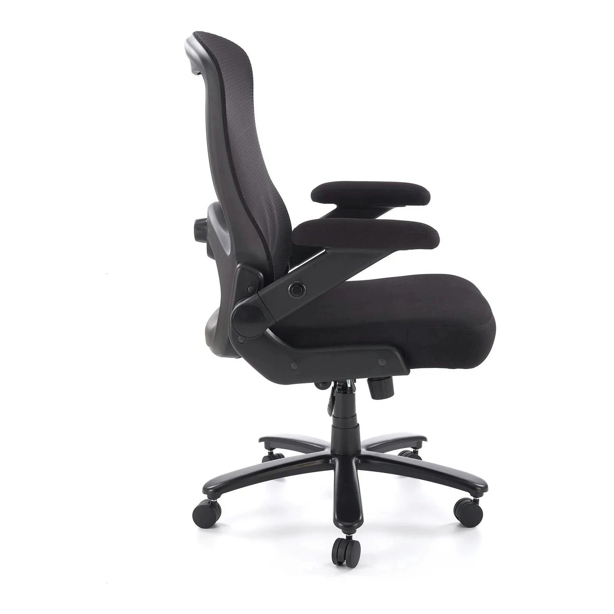Scaun birou CYBORG, negru, stofa clasica/metal, 80x74x111/117 cm