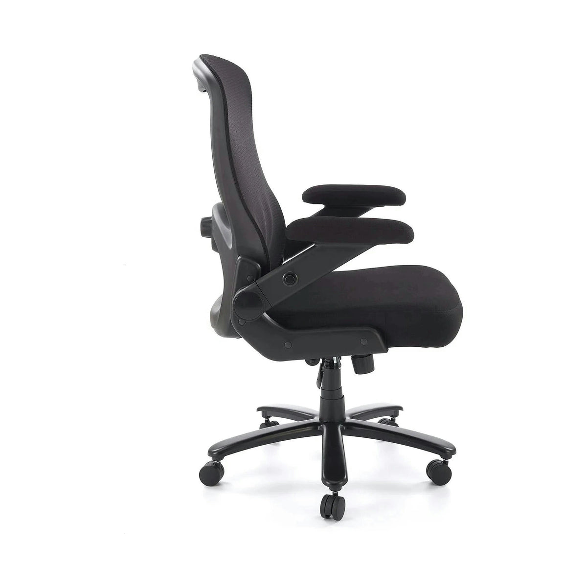 Scaun birou CYBORG, negru, stofa clasica/metal, 80x74x111/117 cm