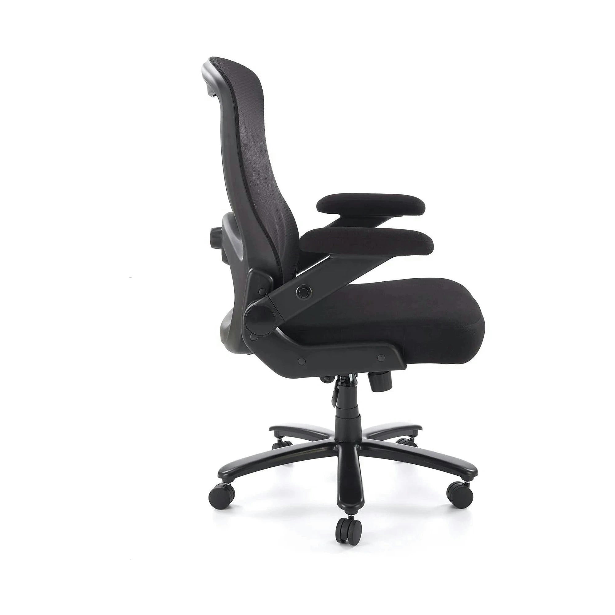 Scaun birou CYBORG, negru, stofa clasica/metal, 80x74x111/117 cm