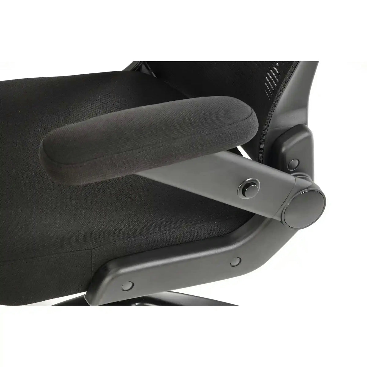 Scaun birou CYBORG, negru, stofa clasica/metal, 80x74x111/117 cm