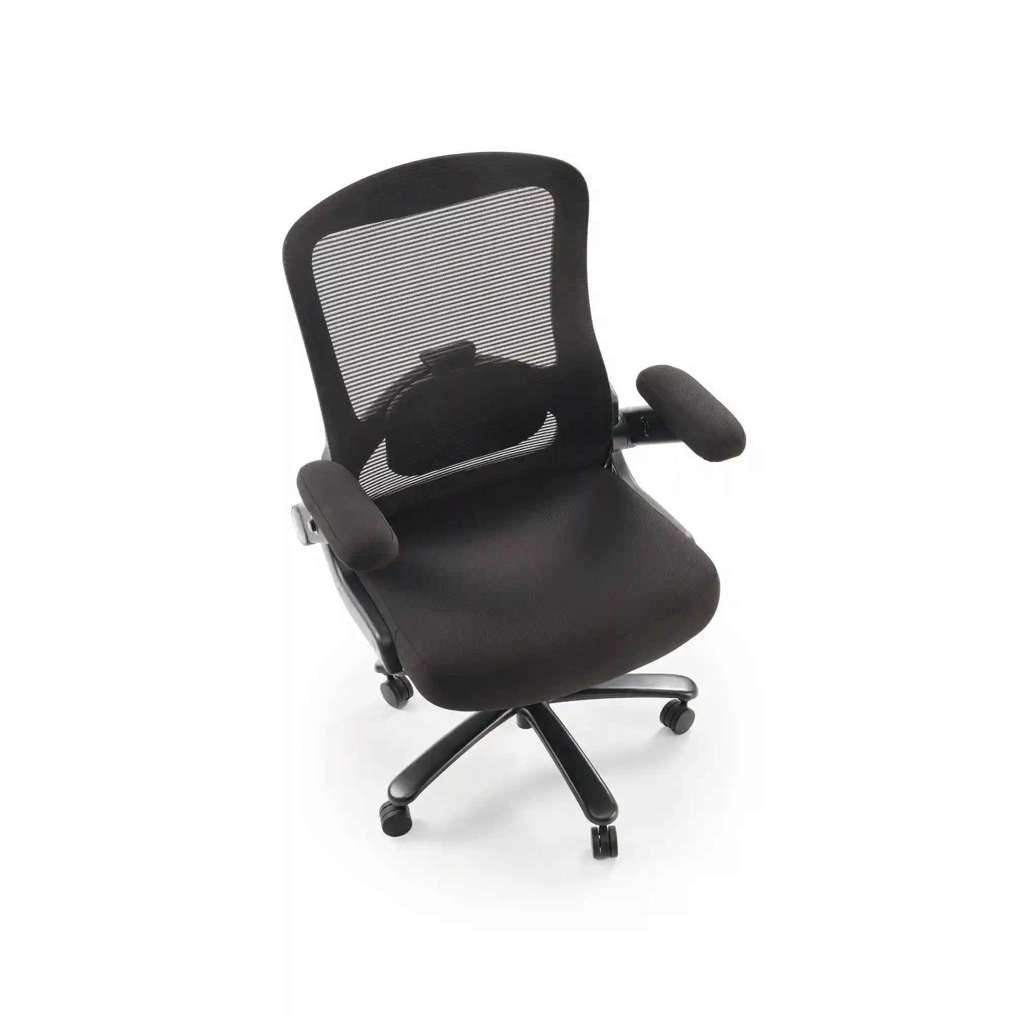 Scaun birou CYBORG, negru, stofa clasica/metal, 80x74x111/117 cm