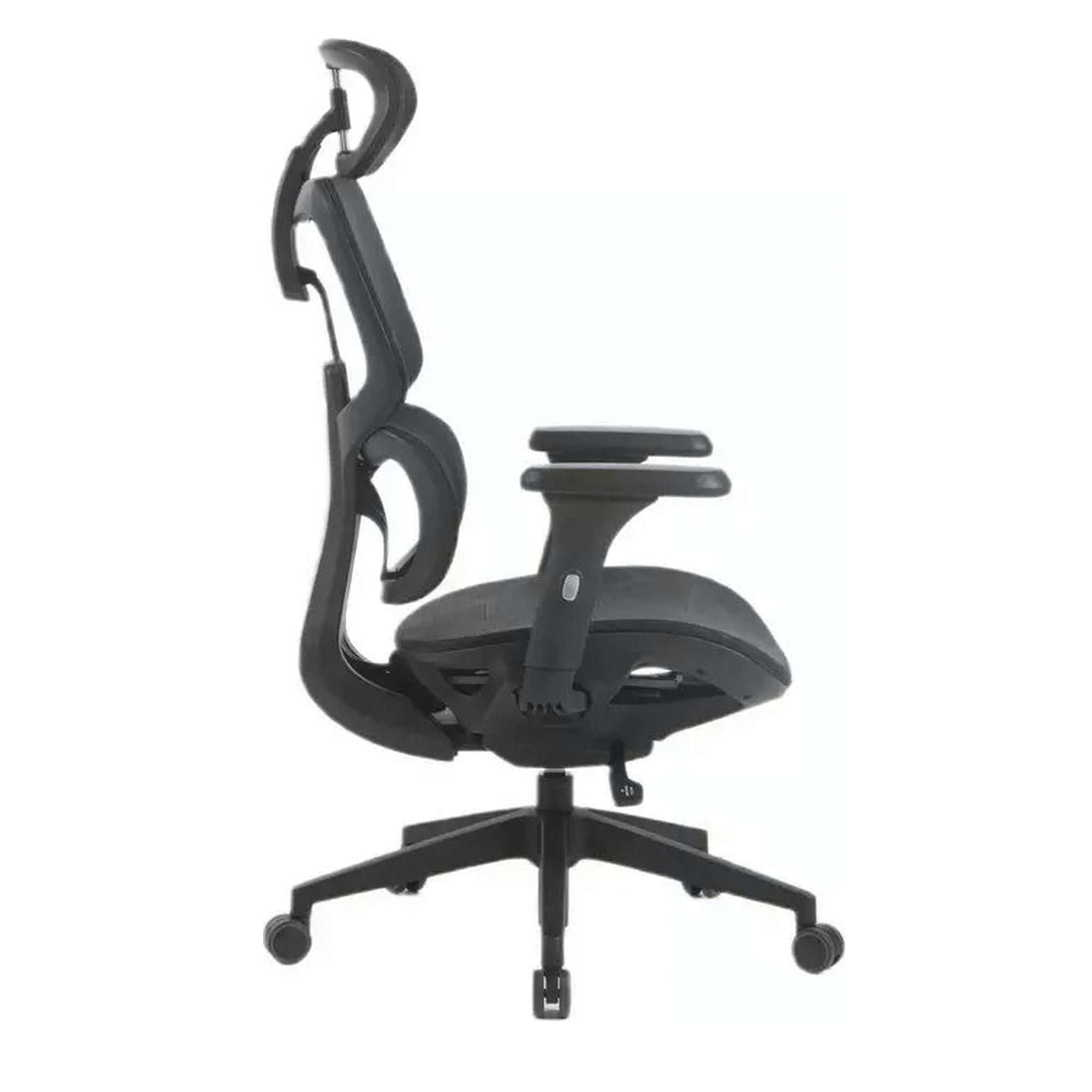 Scaun birou DEVON, negru, plasa/metal, 68x50x119/129 cm