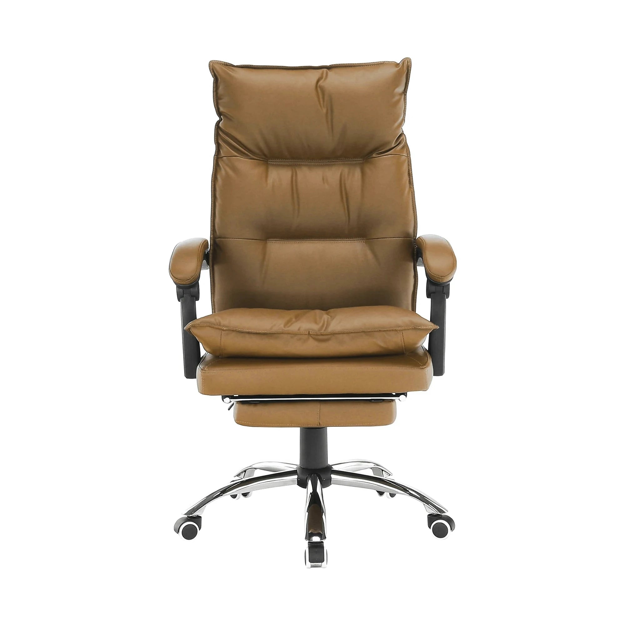 Scaun birou DRAKE, maro/crom, piele ecologica/metal, 72x85x111/118 cm