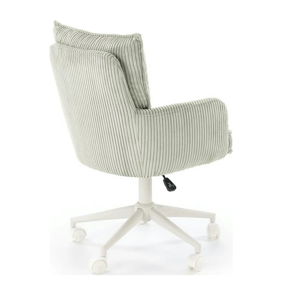 Scaun birou DUMBO, gri deschis/alb, stofa raiata, 52x58x84/94 cm
