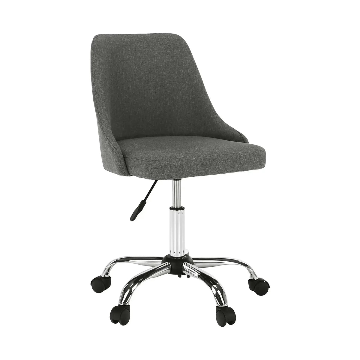 Scaun birou EDIZ, gri/crom, stofa clasica/metal, 48x57x78/88 cm