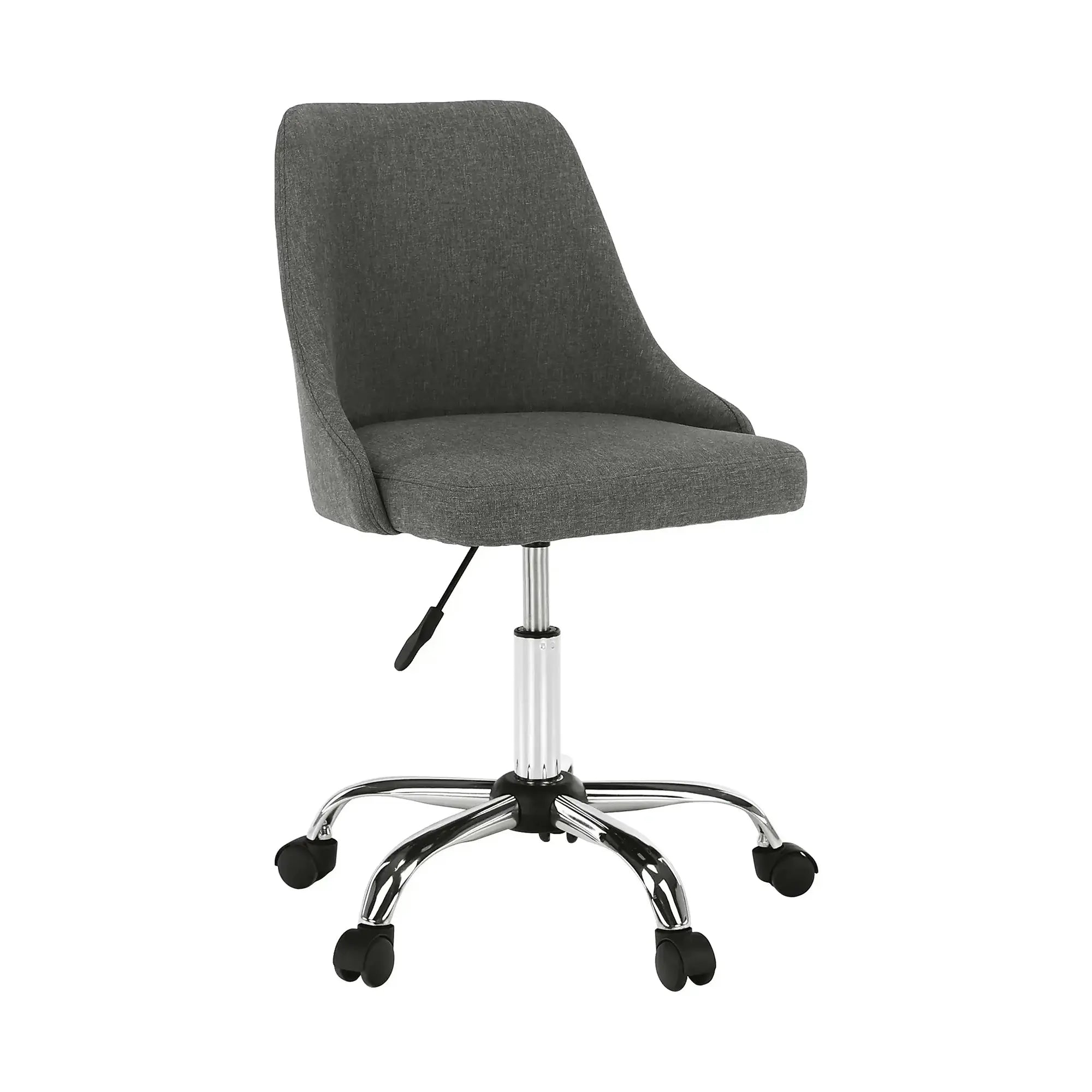 Scaun birou EDIZ, gri/crom, stofa clasica/metal, 48x57x78/88 cm