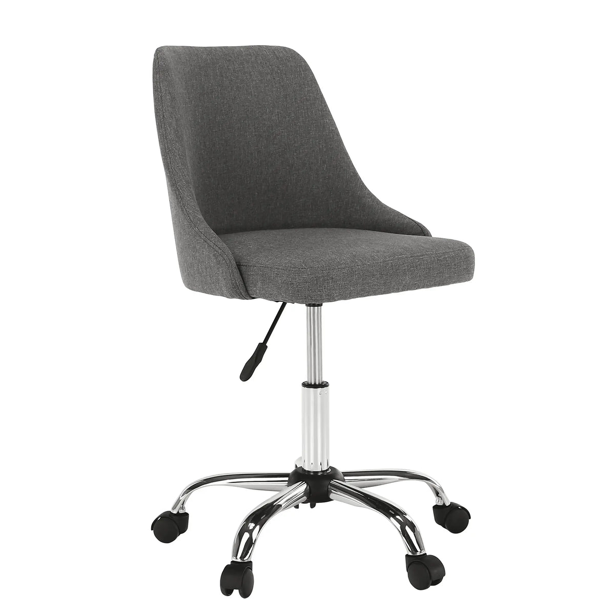 Scaun birou EDIZ, gri/crom, stofa clasica/metal, 48x57x78/88 cm