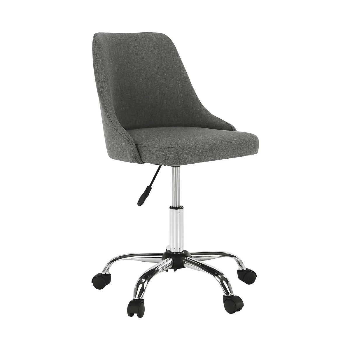 Scaun birou EDIZ, gri/crom, stofa clasica/metal, 48x57x78/88 cm