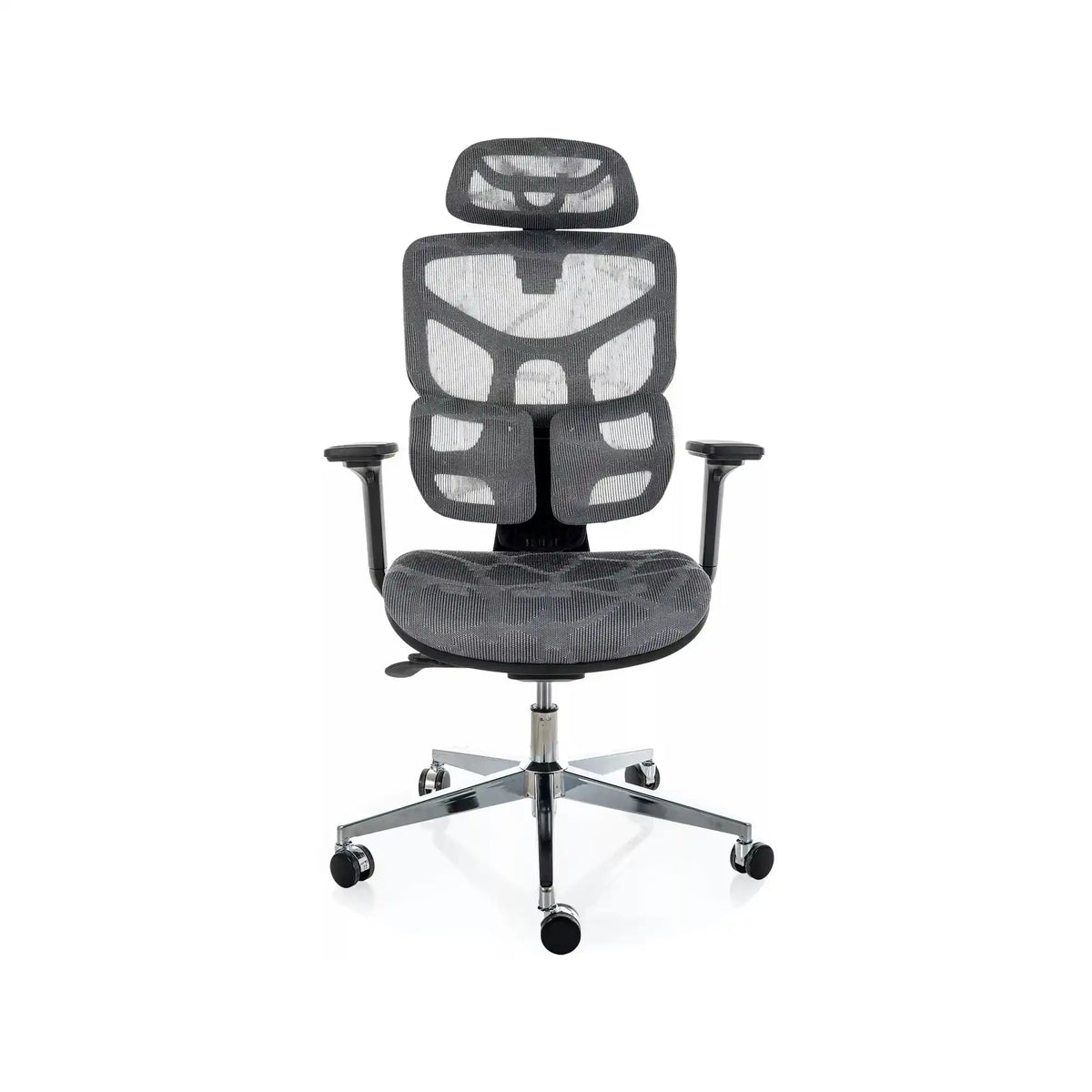 Scaun birou EQ-1, gri, plasă, 71x48x112 cm